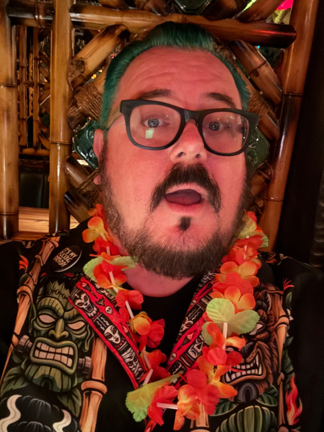 Customer photo review of Monsters & Mai Tais Vintage Button Up