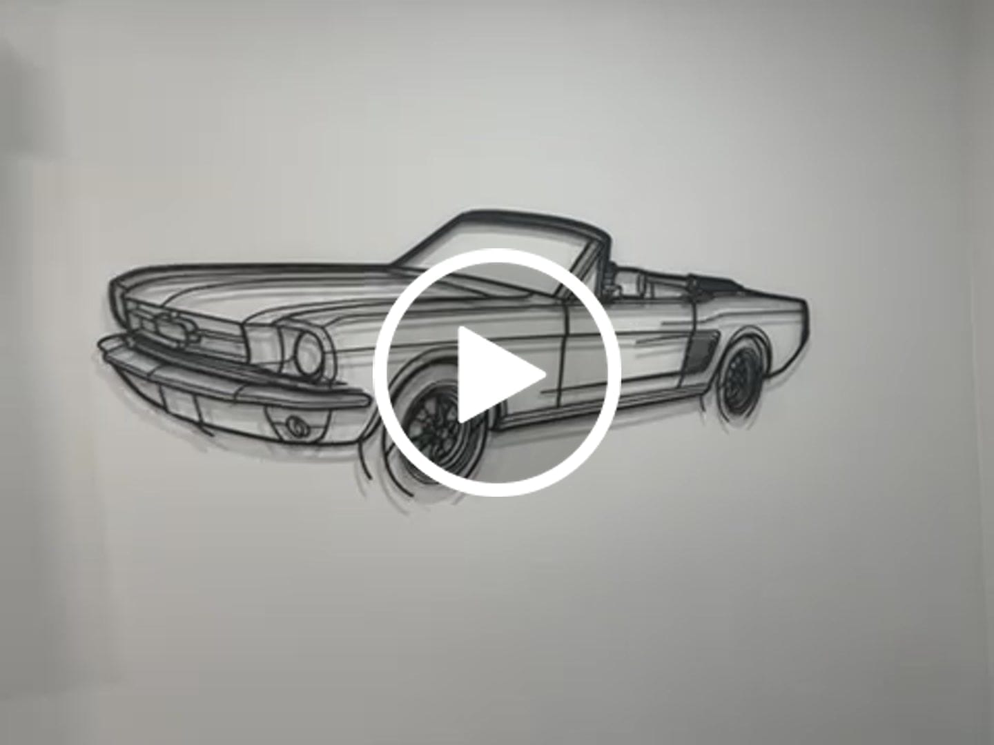 Customer video review of Mustang 1967 Convertible Angle Silhouette Metal Wall Art