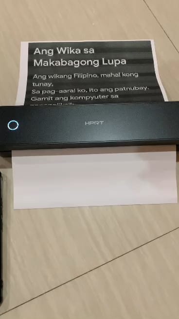 Customer photo review of 🖨️ HPRT INKLESS PORTABLE A4 THERMAL PRINTER