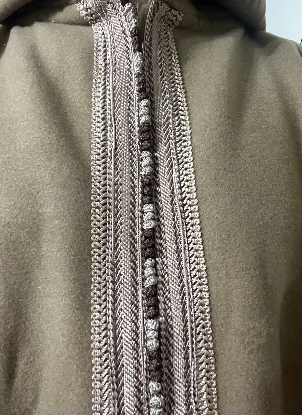 Customer photo review of Luxury Caramel Brown Hooded Moroccan Thobe