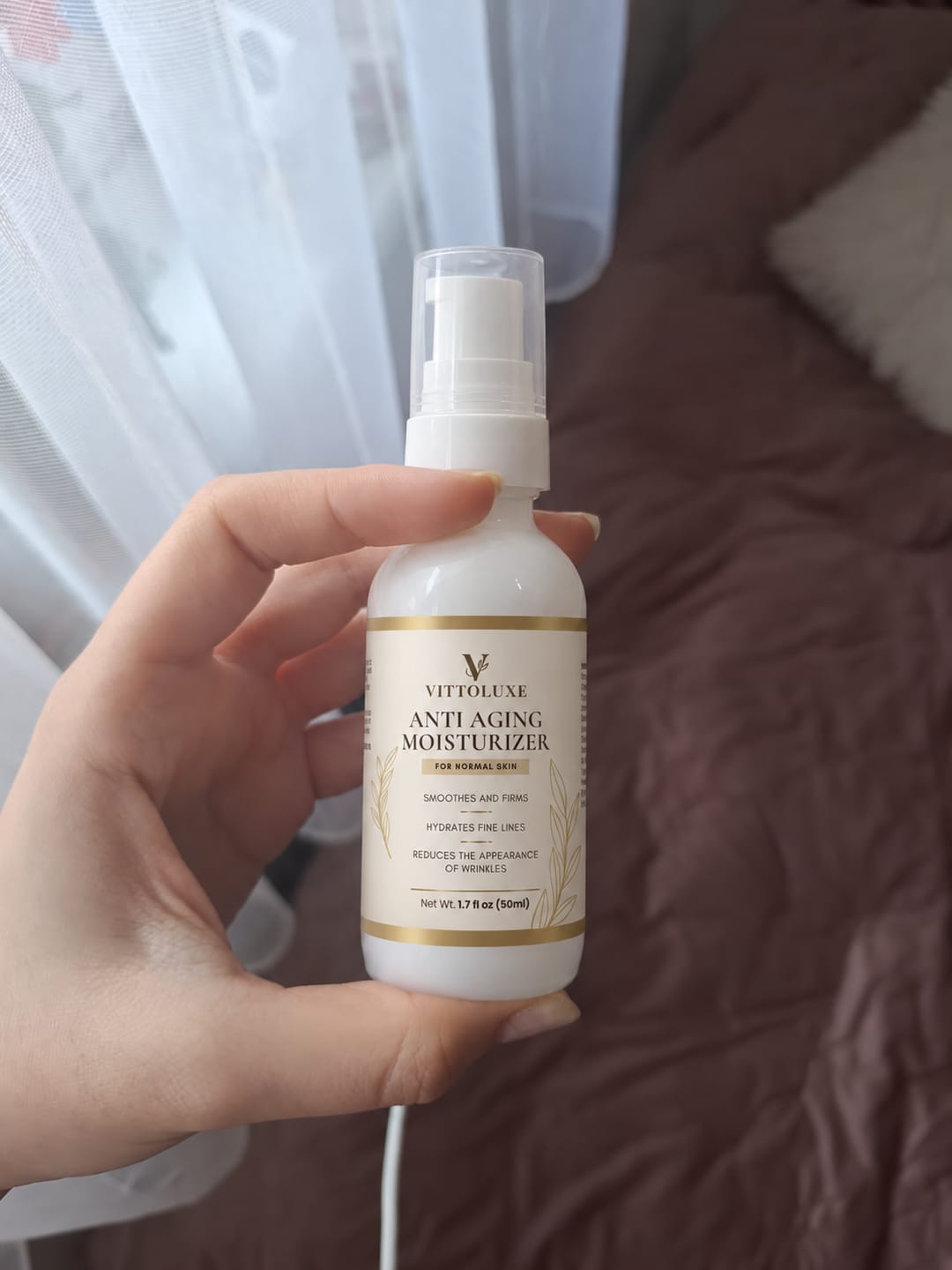 Customer photo review of VITTOLUXE Anti-Aging Moisturizer