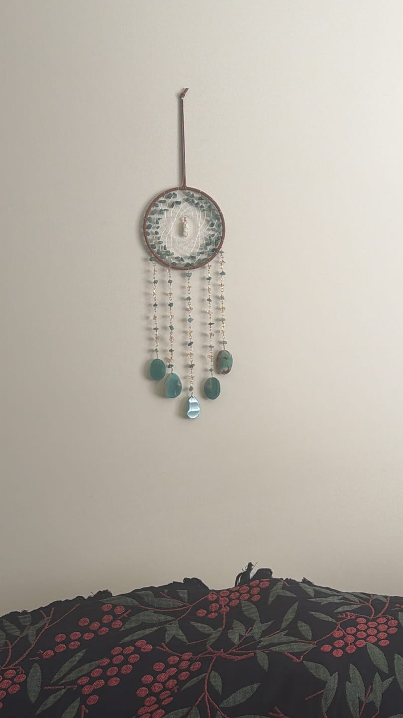 Customer photo review of Green Agate Gemstone Dream Catcher