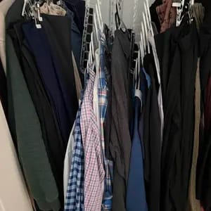Customer photo review of Organizzatori Compatti Appendipantaloni Pieghevoli Antiscivolo