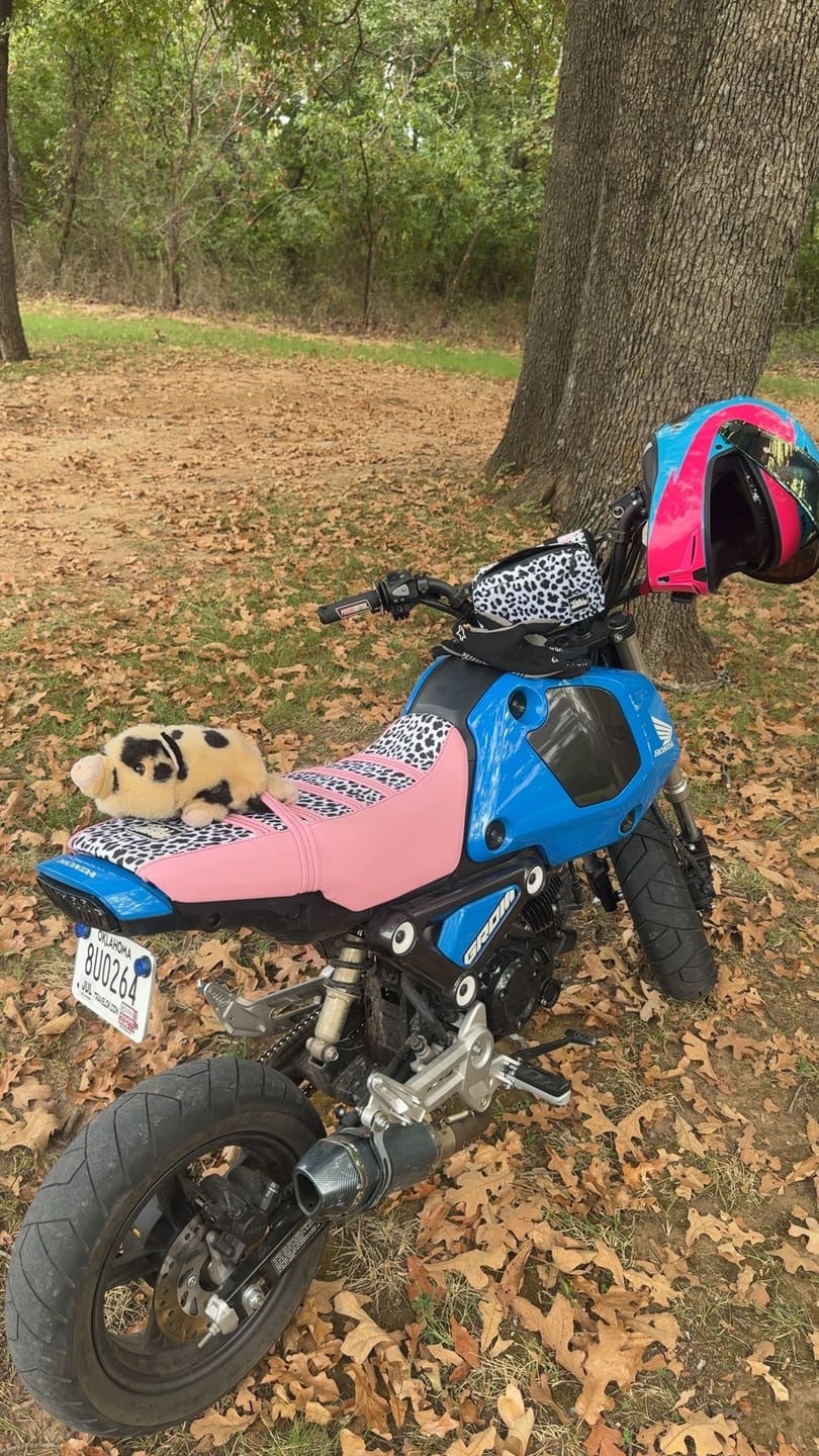 Customer photo review of Snow Leopard Bar Bag