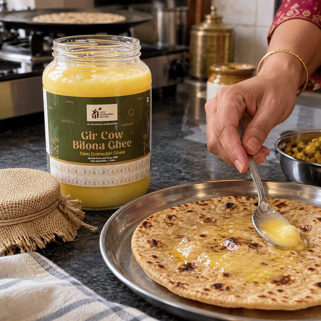 Customer photo review of Gir Cow Bilona Ghee