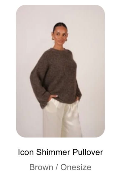Customer photo review of Icon Shimmer Pullover