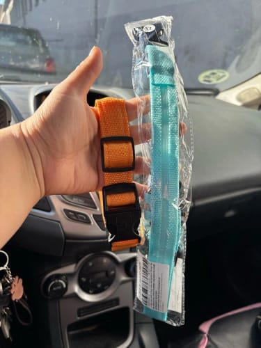 Customer photo review of Double-Light Collar to See Your Dog at Night