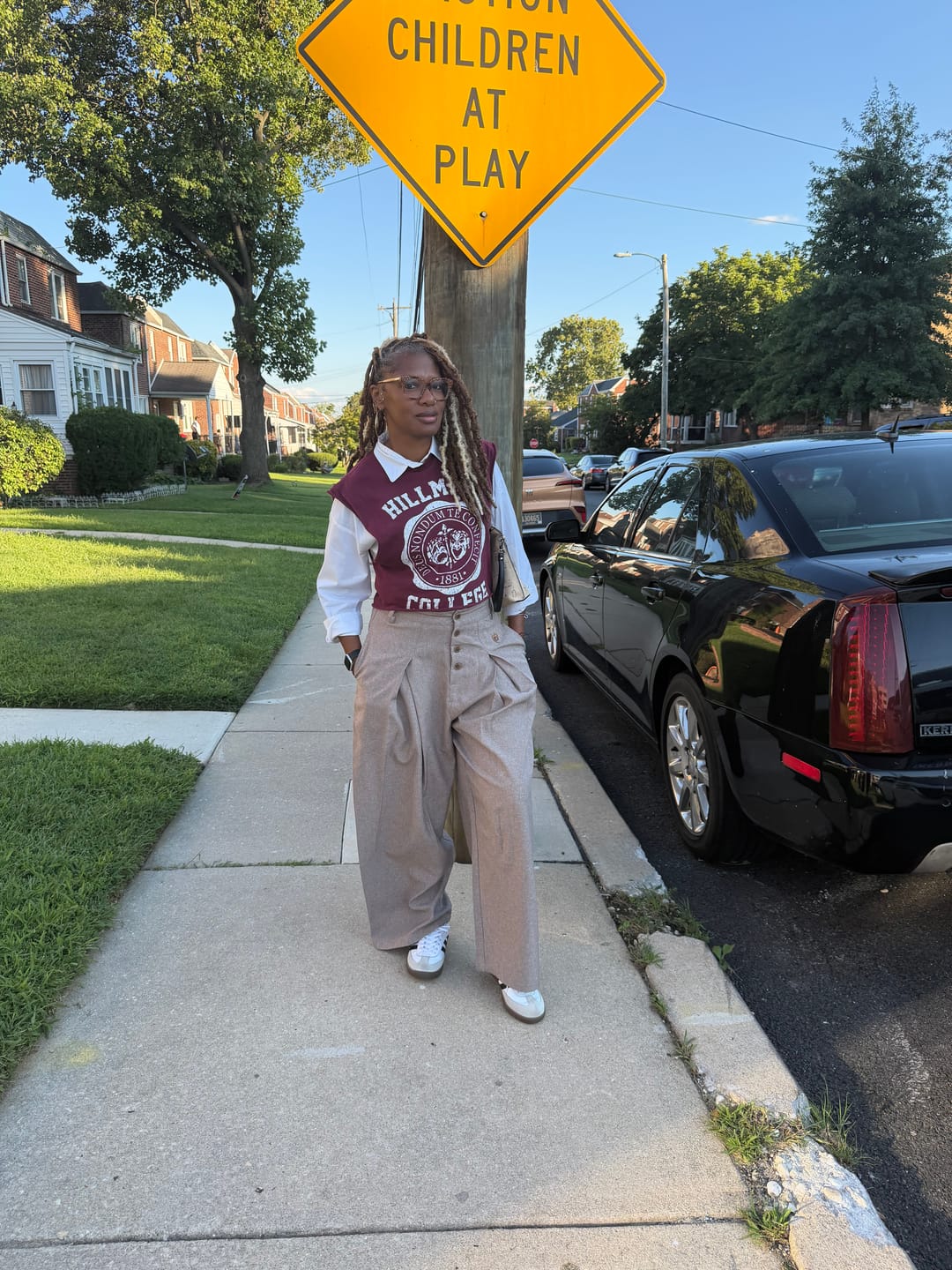 Customer photo review of Aelfric Eden Pleated Baggy Work Pants