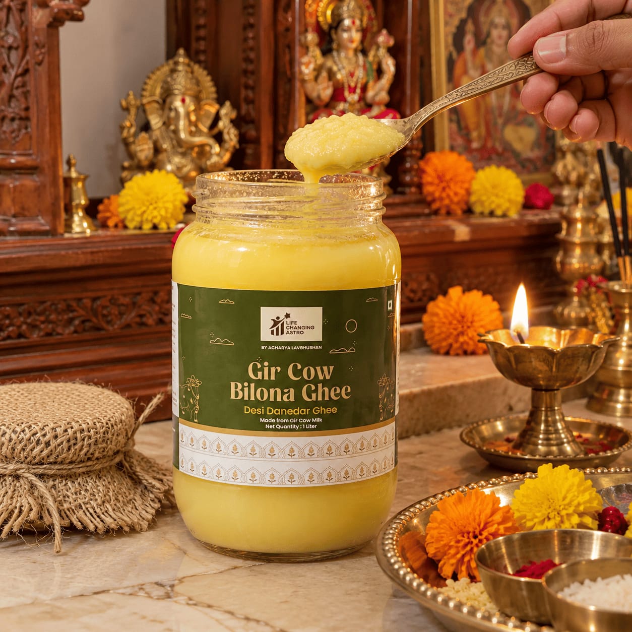 Customer photo review of Gir Cow Bilona Ghee
