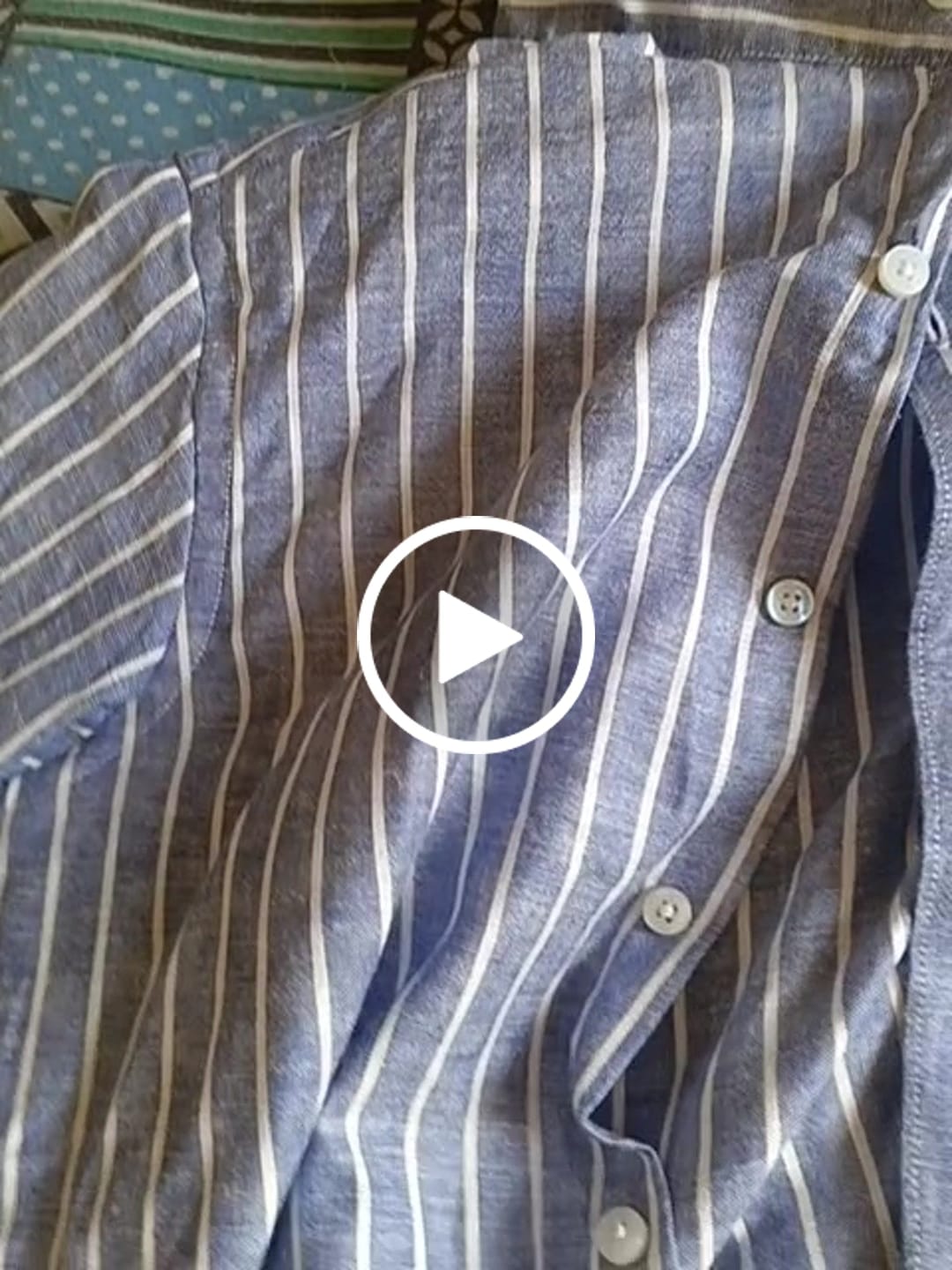 Customer video review of Denim Blue & White Stripes -Full-Bamboo Linen
