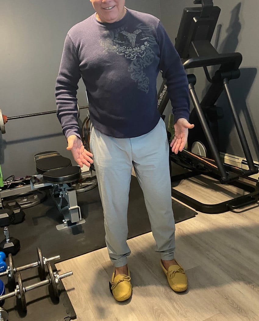 Customer photo review of Men's Fleece Lined Leather Moccasins