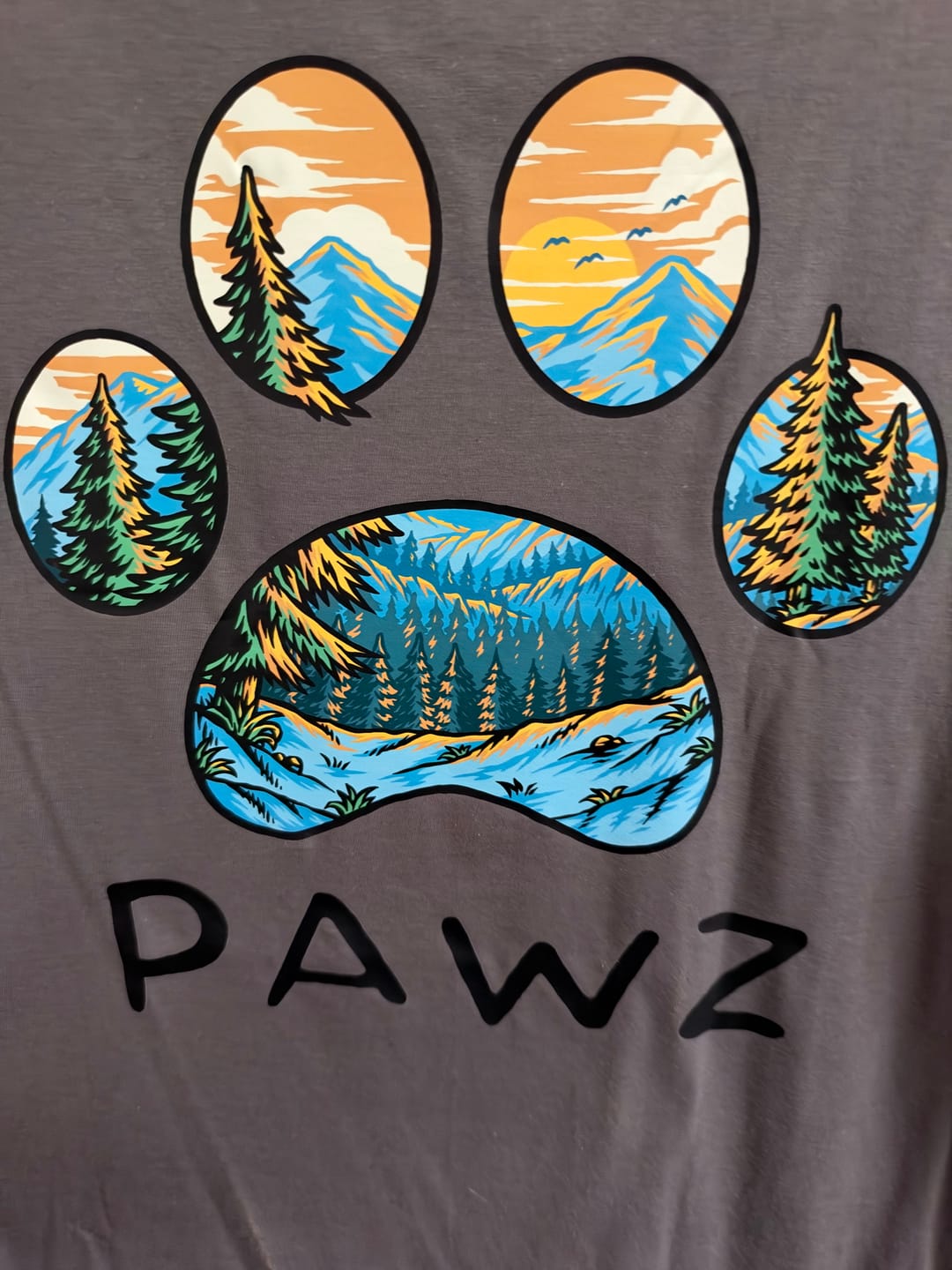Customer photo review of Mountain Sunset (Adult Short Sleeve T-Shirt)