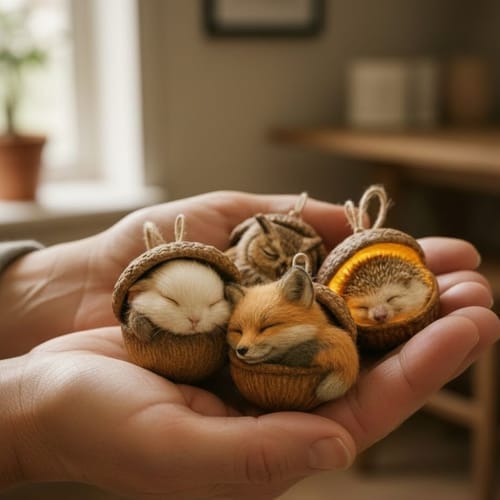 Customer photo review of Acorn Dreams – Sleeping Forest Friends
