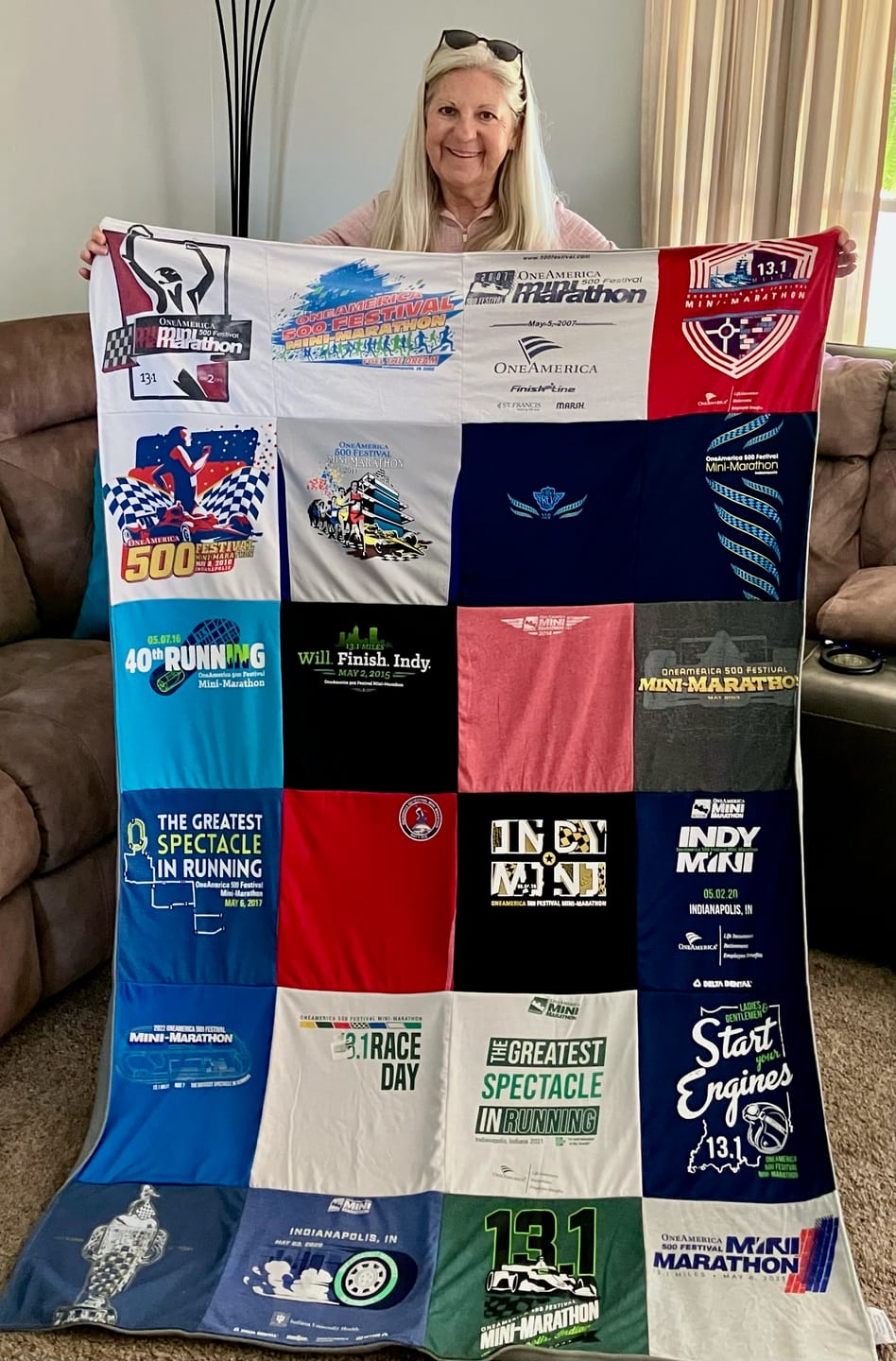 Customer photo review of Project Repat T-Shirt Quilt