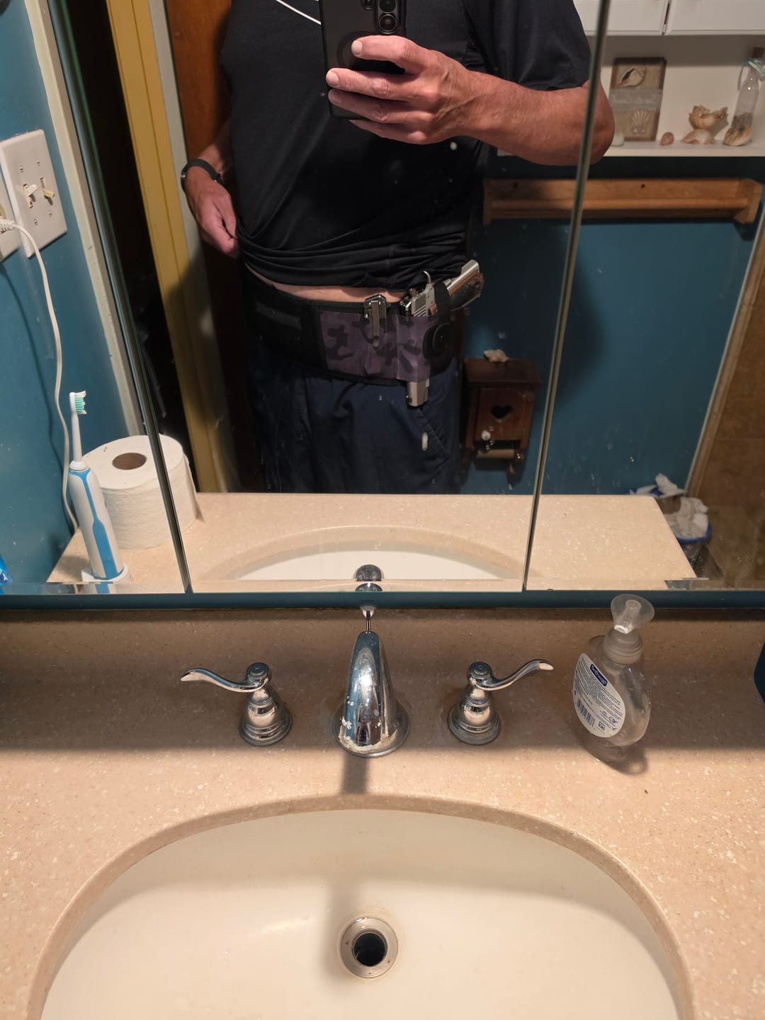 Customer photo review of BravoBelt Belly Band Holster for Concealed Carry - Unisex - Camo