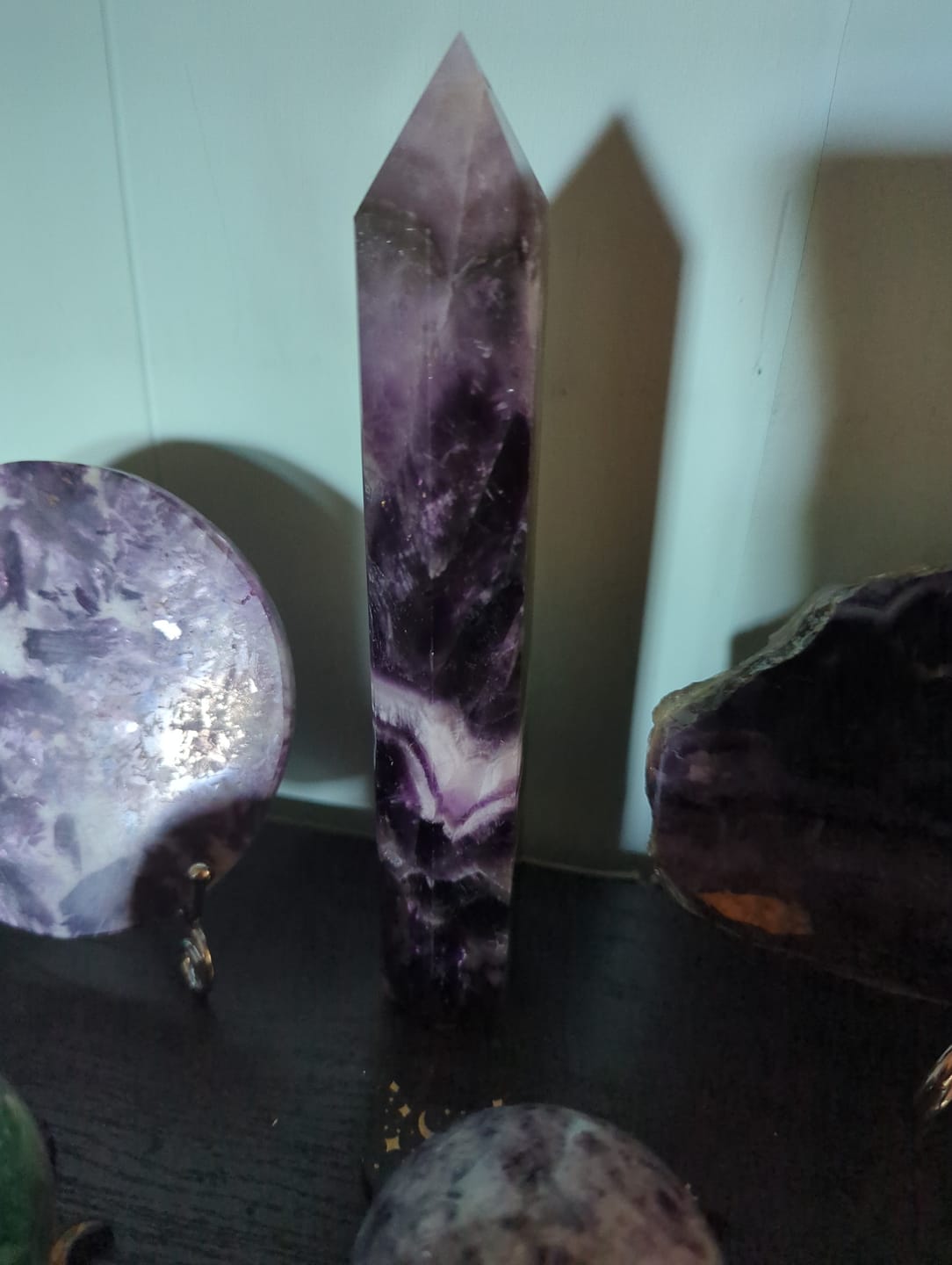 Customer photo review of Unique,A Slightly Imperfect Natural Dream Amethyst Point