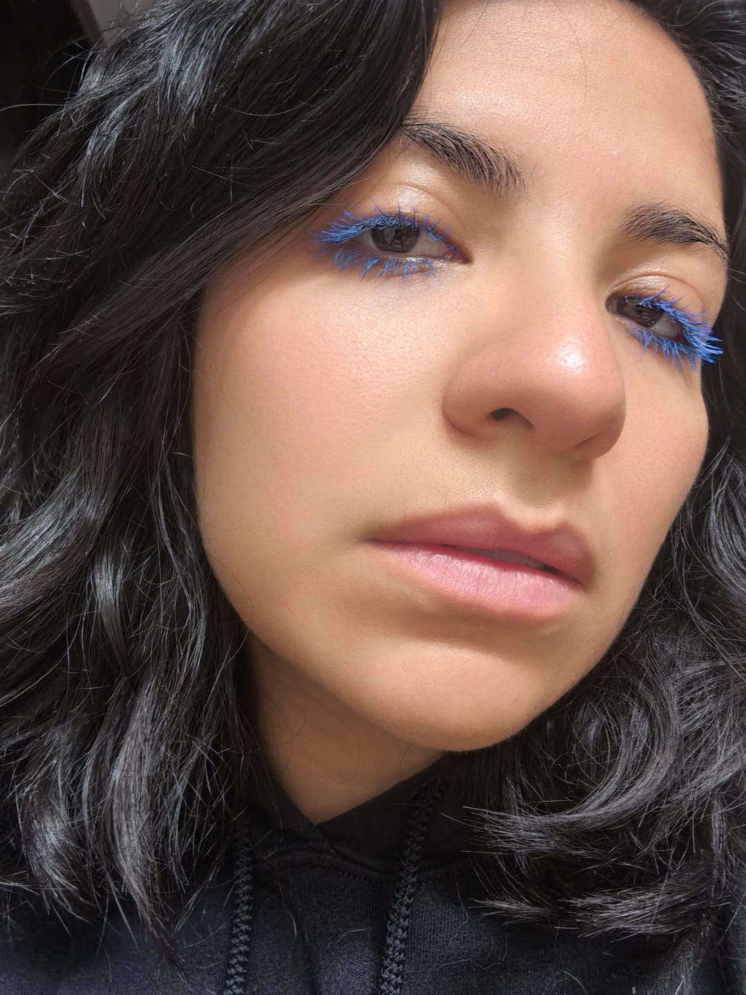 Customer photo review of Set 3 máscaras para pestañas 10 aceites naturales (Negra, Café, Azul)