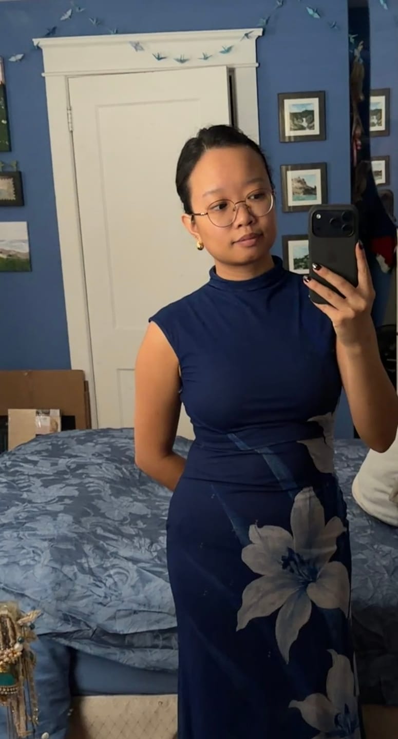 Customer photo review of Lan Ting 兰亭 Orchid Pavilion New Chinese Style Ombre Sleeveless Qipao