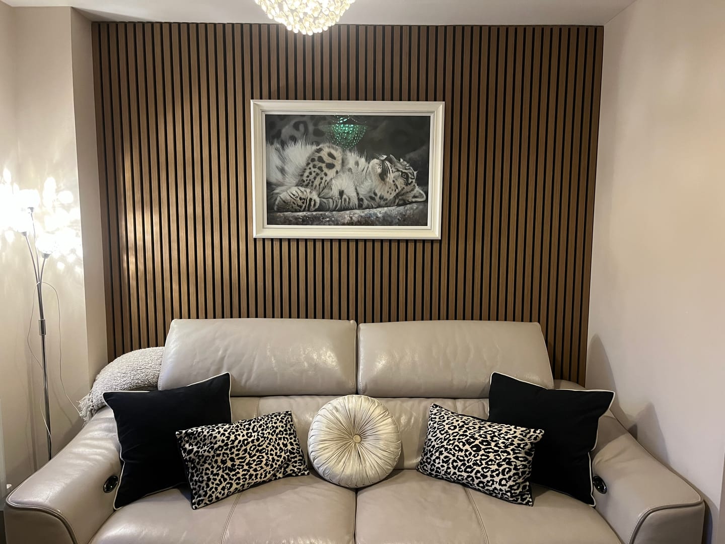 Customer photo review of Natural Oak Acoustic Wall Panel