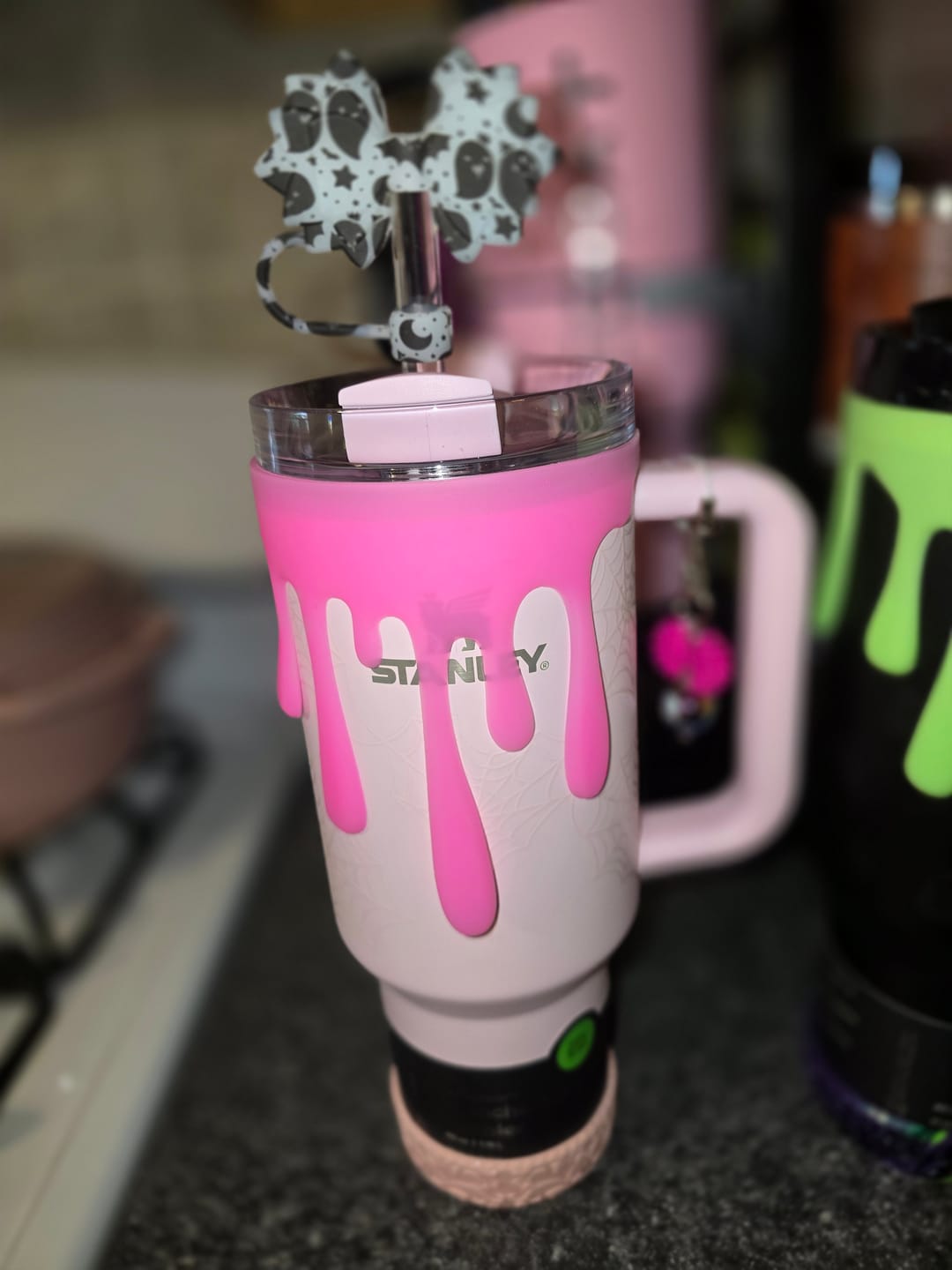 Customer photo review of MIni Gracie Pop Dangles - Camellia Pink Ghost
