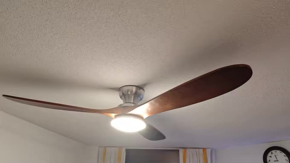 Customer photo review of Ventilateur de Plafond en Bois Massif Silencieux Haut de Gamme Avec Lumière LED, Télécommande et Réversible Été/Hiver - Sylvane