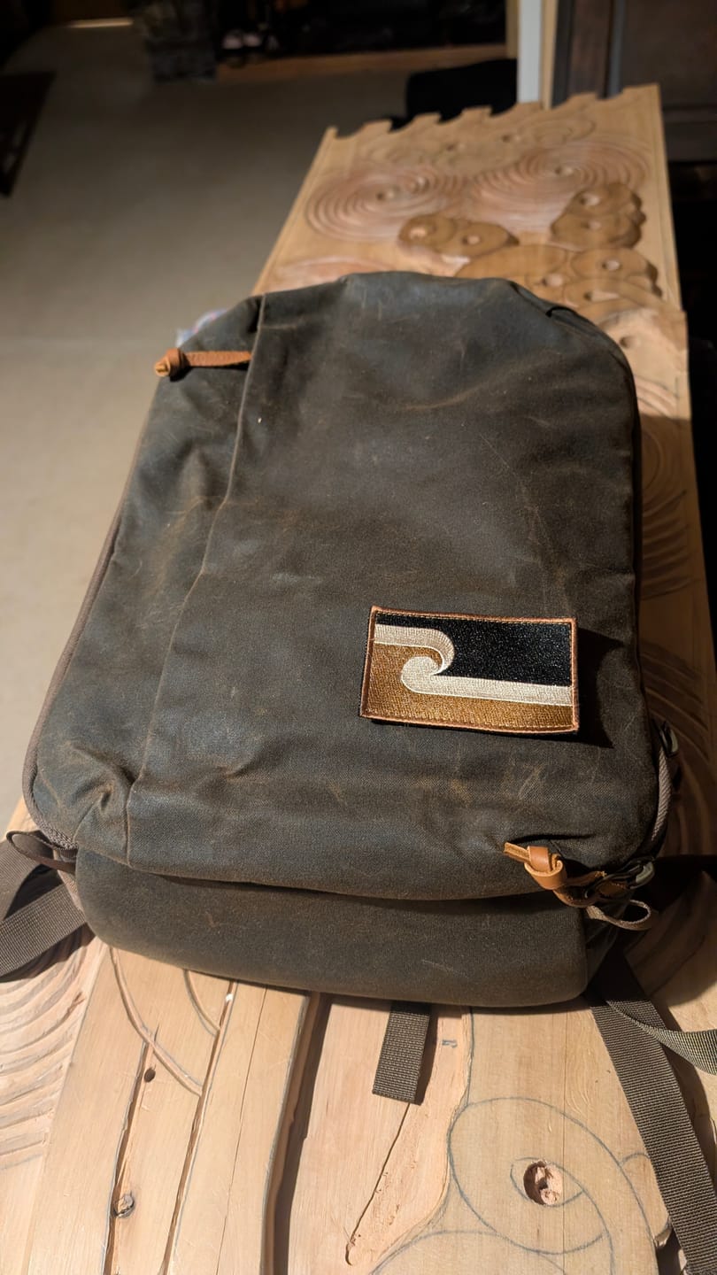Customer photo review of CIVIC Panel Loader - Waxed Canvas