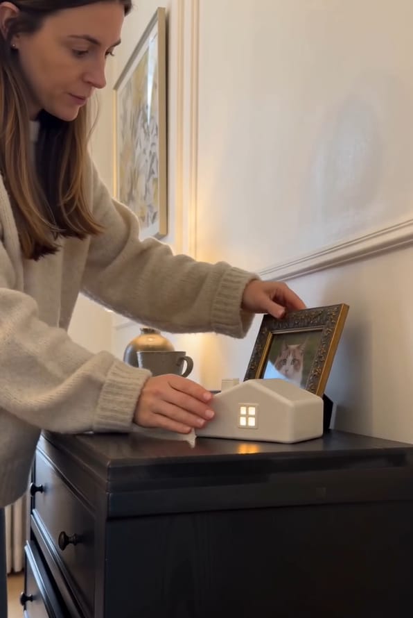 Customer photo review of Forever Home — Lighted Ceramic Pet Urn