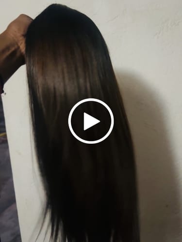 Customer video review of Vietnamese Super Double Drawn Bone Straight Ombre Chocolate Brown Wigs