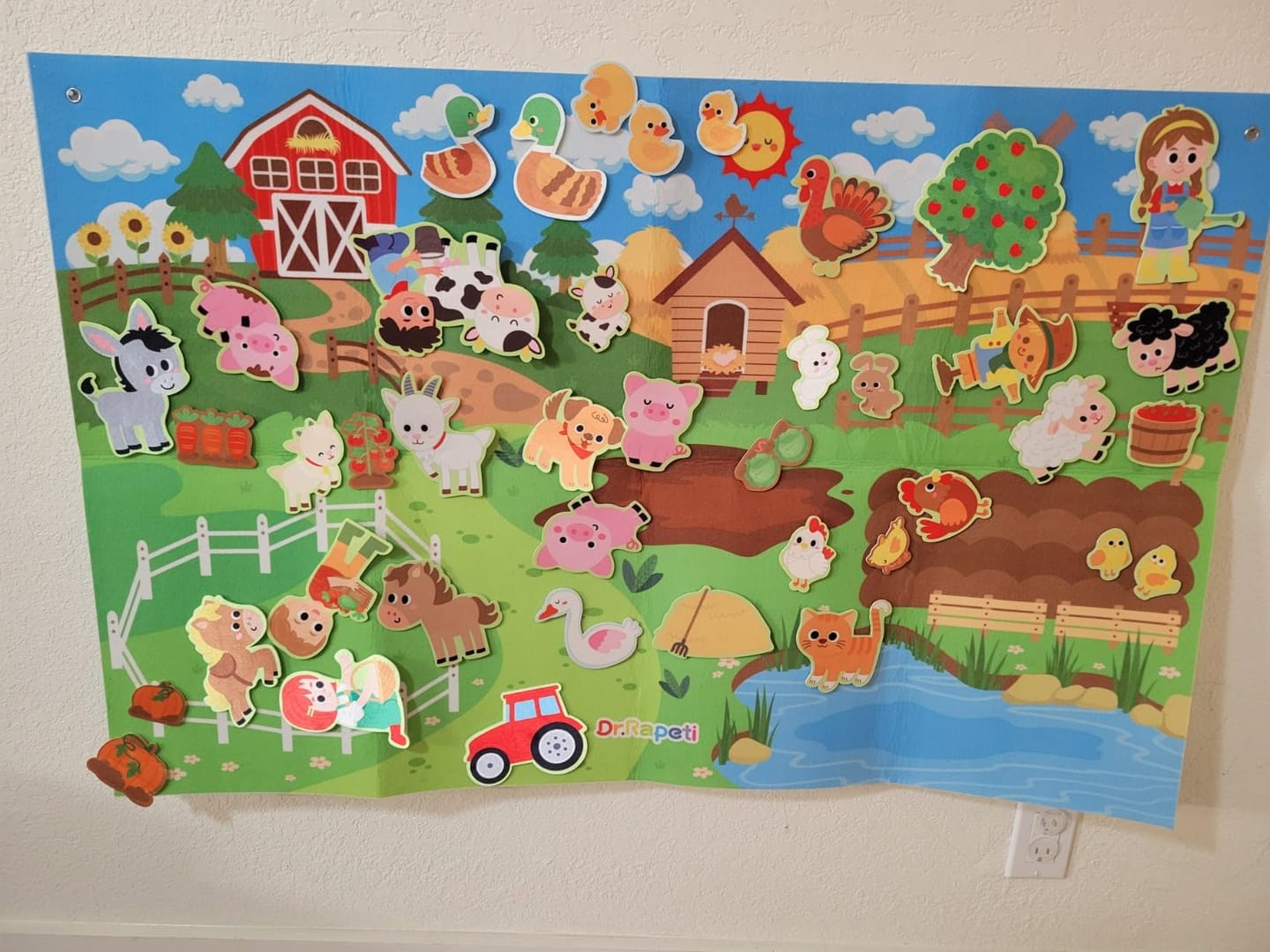 Customer photo review of Littlestorieskids Interactive Activity Board: Inspiring independent play from the very first use.