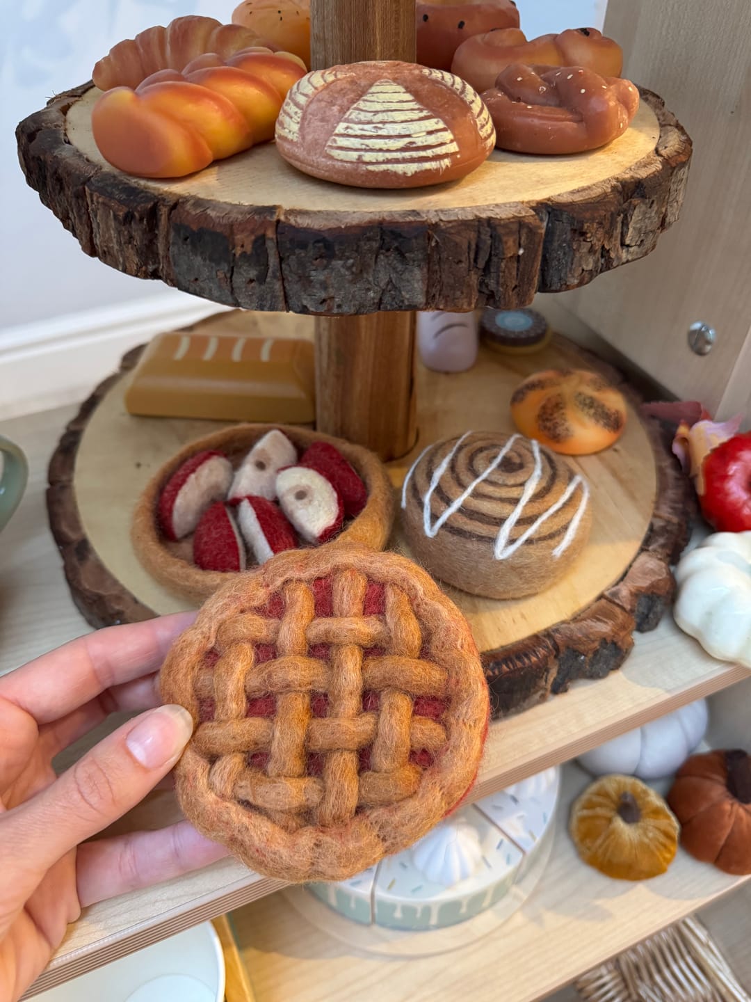 Customer photo review of Felt Cinnamon Roll