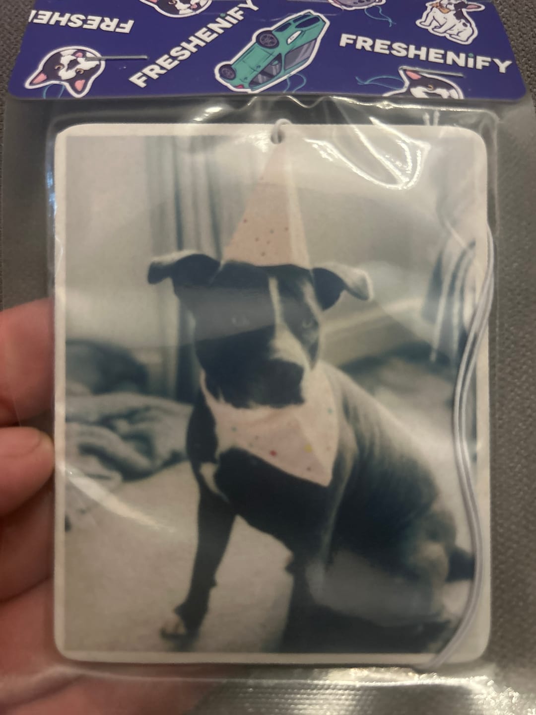 Customer photo review of Personalised Custom Car Air Freshener With Your Photo