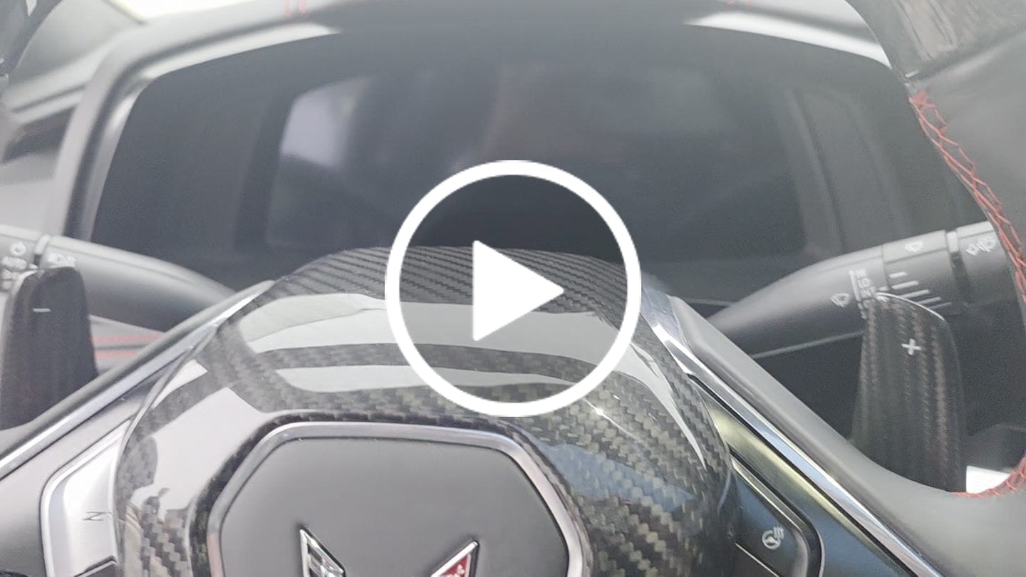 Customer video review of C8 Corvette Real Carbon Fiber Steering Wheel Airbag Cover | Interior Upgrade (2020–2027)