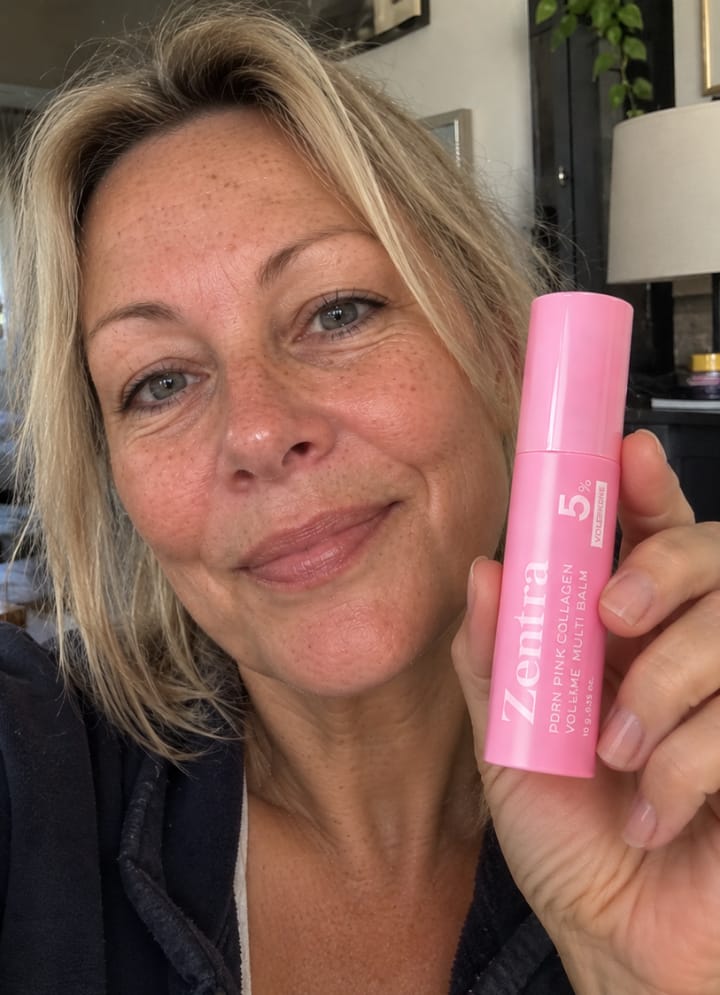 Customer photo review of pink collagen balm