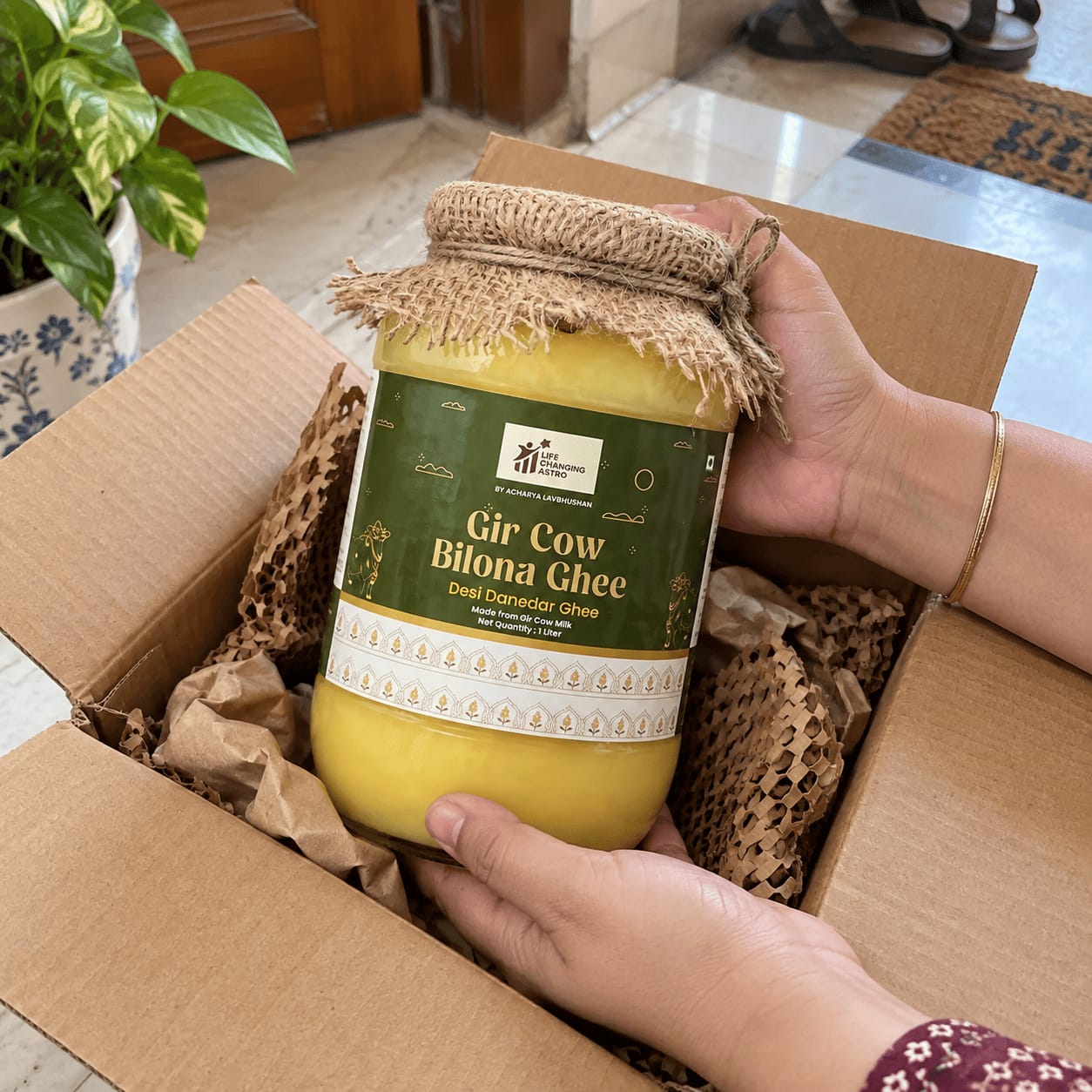 Customer photo review of Gir Cow Bilona Ghee