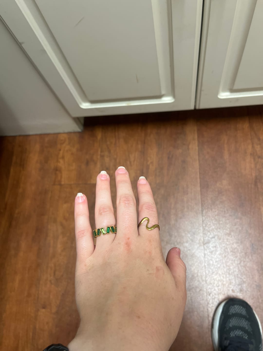 Customer photo review of 'Sapphire Dream' Crystal Baguette Ring