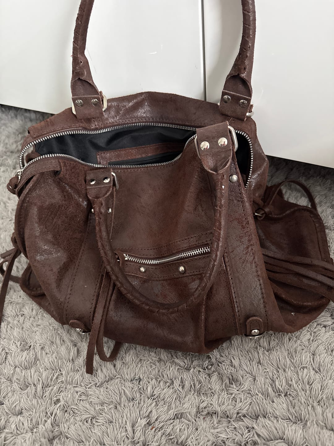 Customer photo review of It girl bag Espresso martini silver