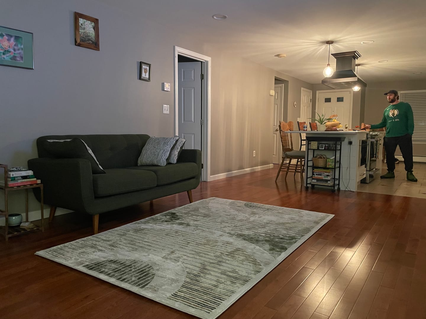 Customer photo review of Ivy Geometric Washable Green Rug
