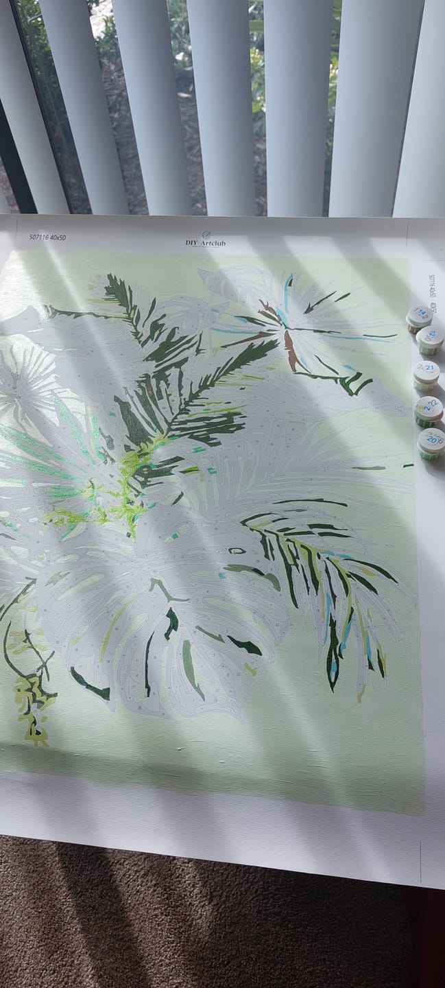 Customer photo review of Leaves | Paint by Numbers