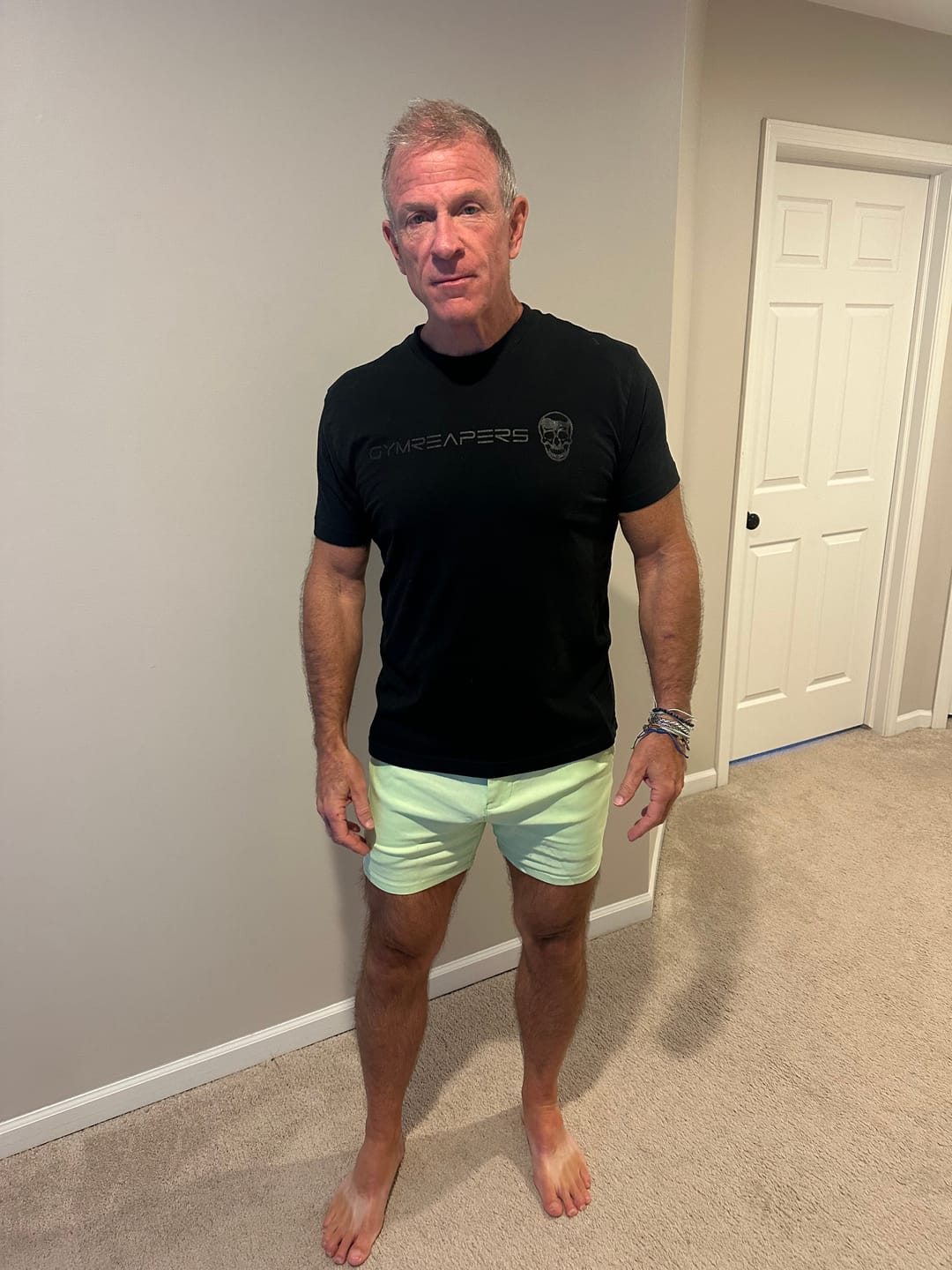 Customer photo review of Ultra-Stretch 5" Chino Shorts - Mint