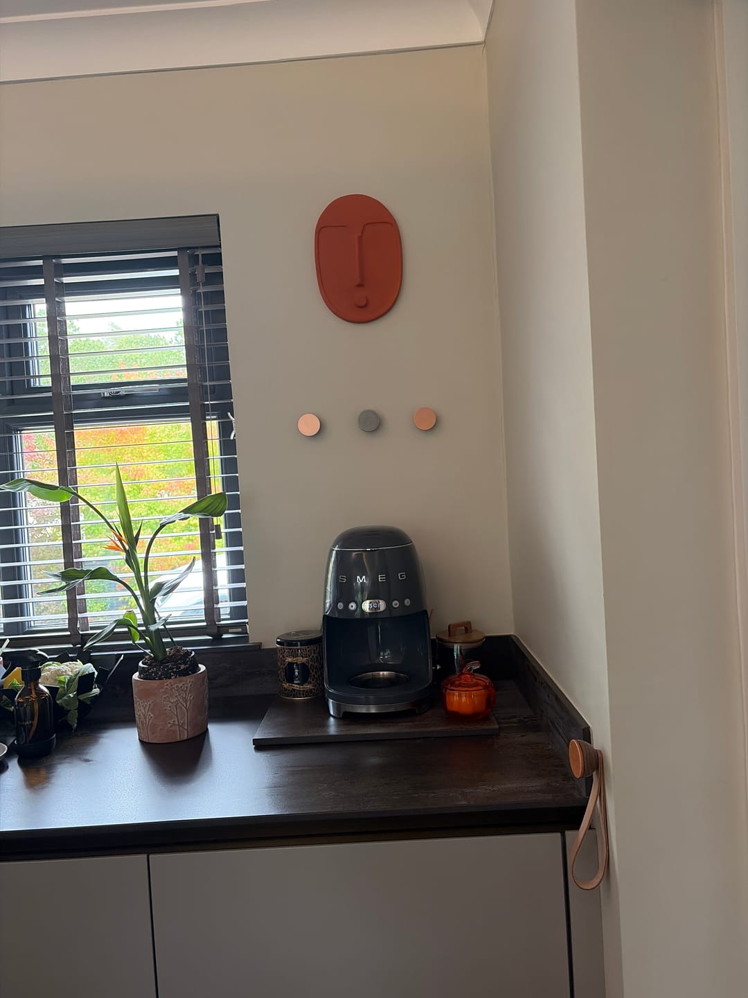 Customer photo review of Ceramic Decorative Wall Mask - Terracotta Orange