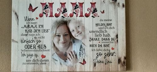 Customer photo review of Street art til mor – personlig plakat med street art-effekt