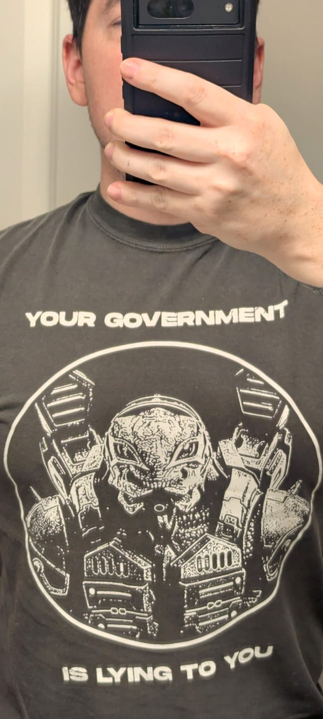 Customer photo review of Lying Shirt