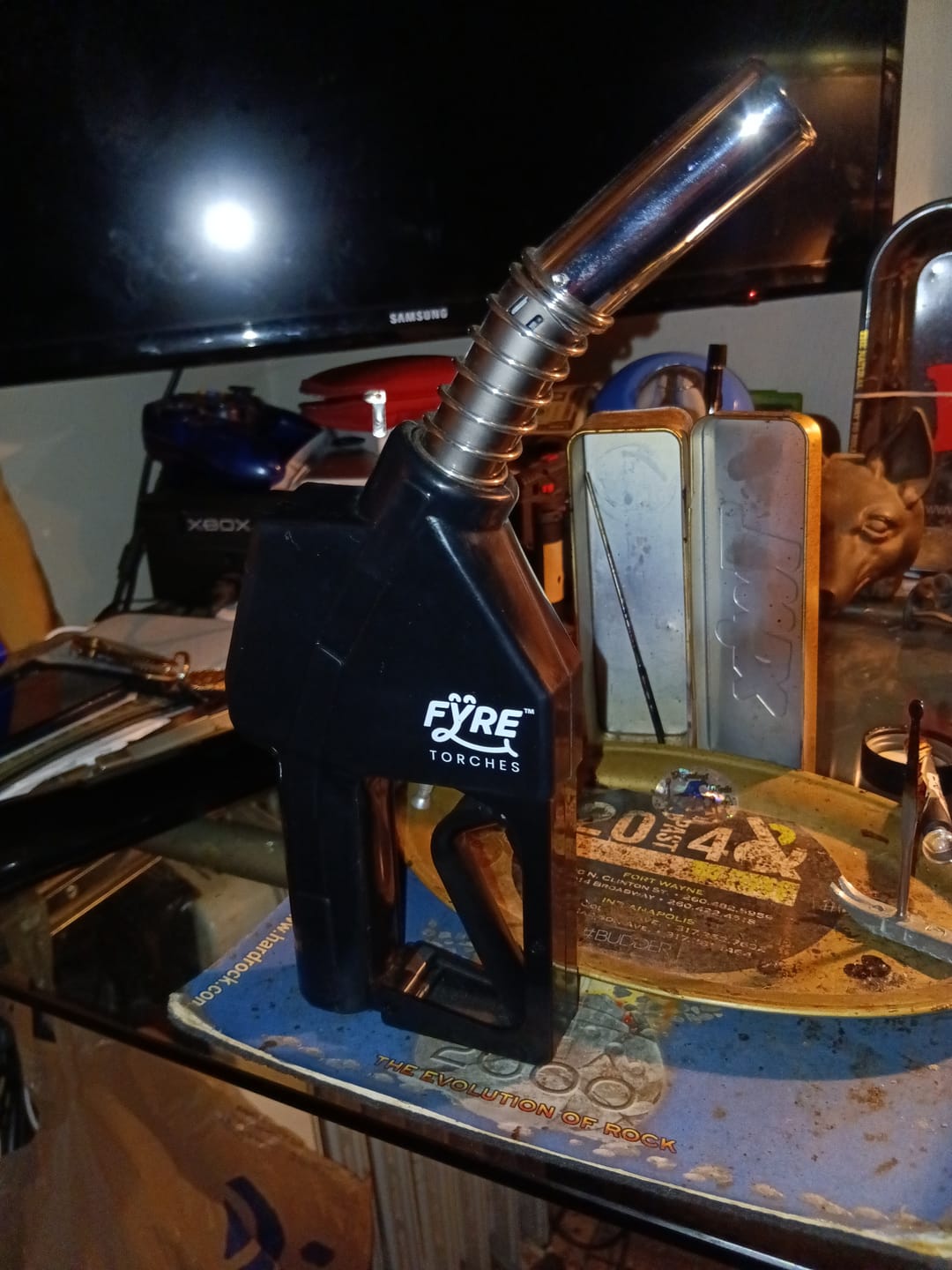 Customer photo review of "Gas Pump" Shaped Torch Refillable and Adjustable Flame
