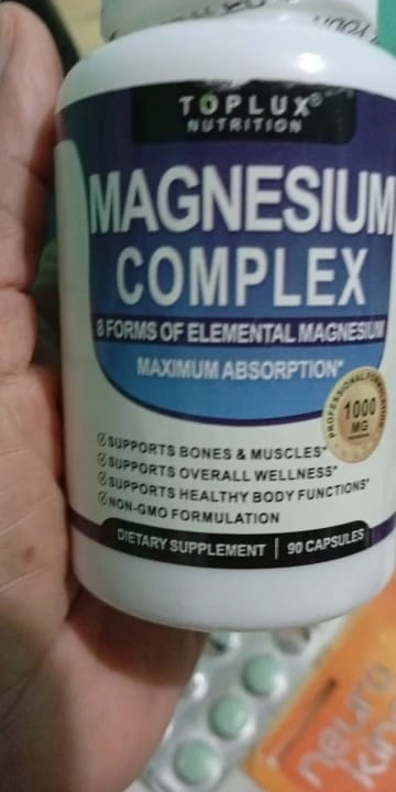 Customer photo review of Magnesio Complex 8 Formas — 1000mg | 60 Cápsulas