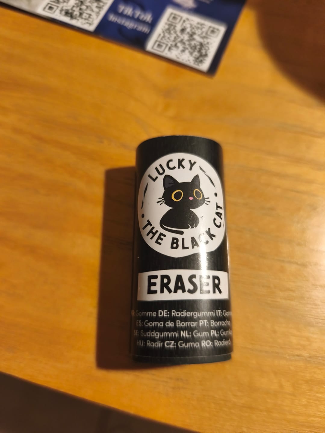 Customer photo review of Kleine schwarze Katze als Radiergummi