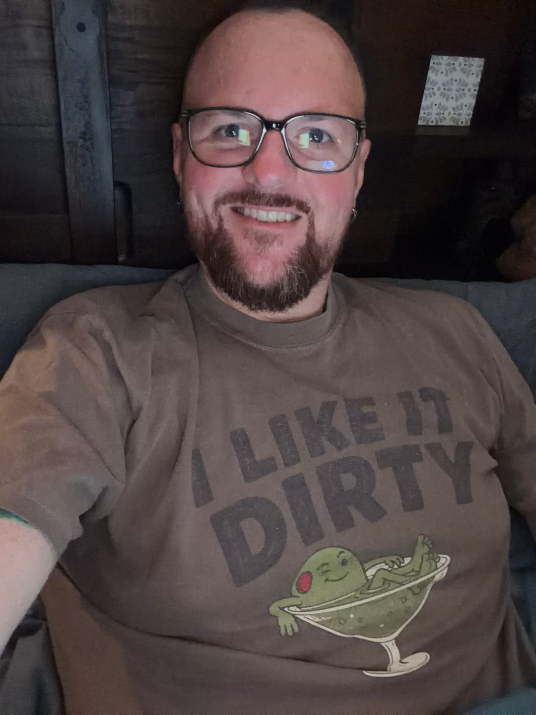 Customer photo review of Like It Dirty — Premium Tee