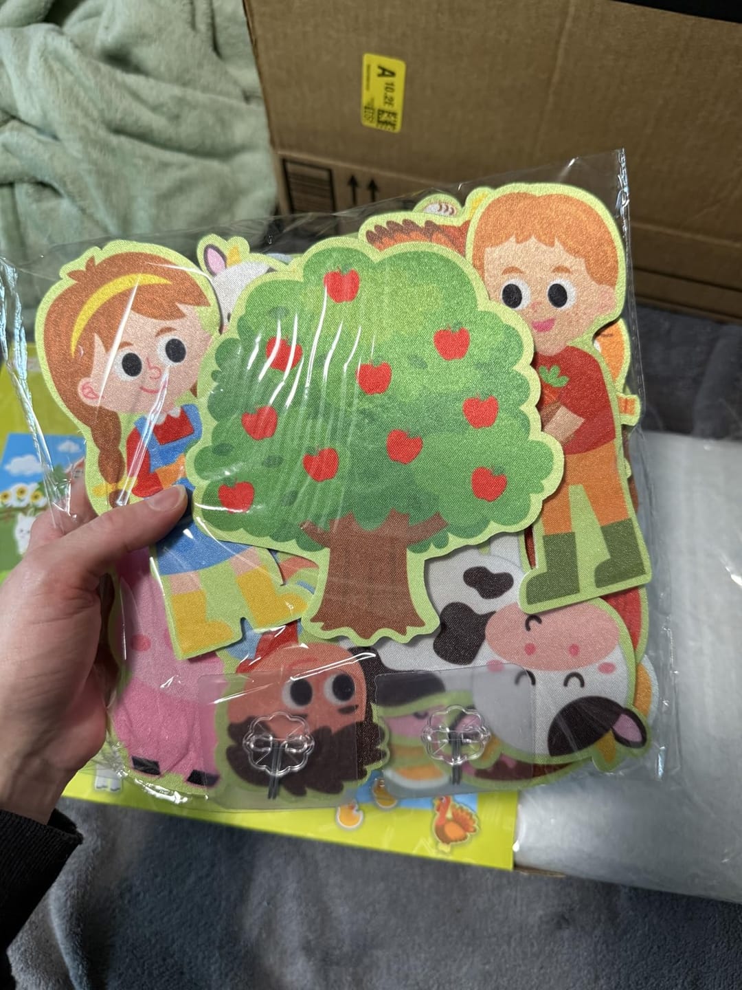 Customer photo review of Littlestorieskids Interactive Activity Board: Inspiring independent play from the very first use.