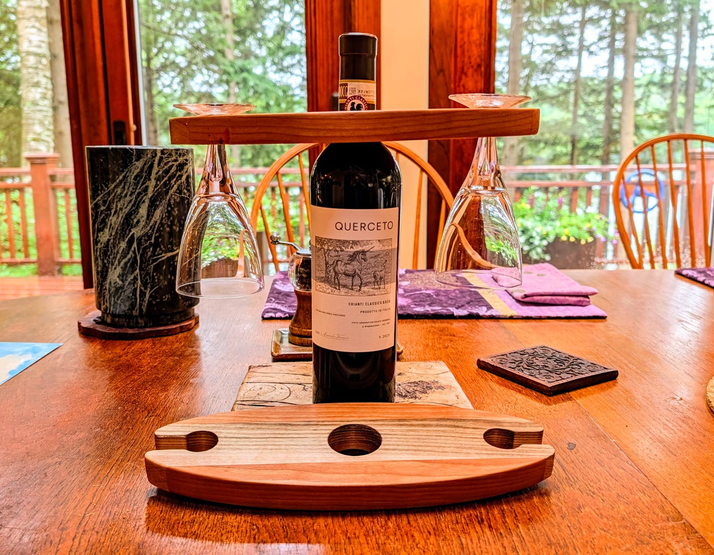 Customer photo review of 11x4" Wine Caddy 1 Acrylic Router Template