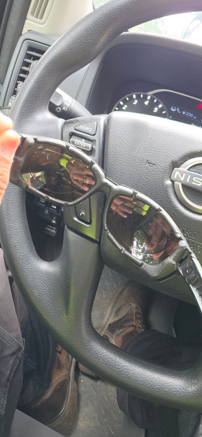 Customer photo review of Stick On Lenses (2-pack)