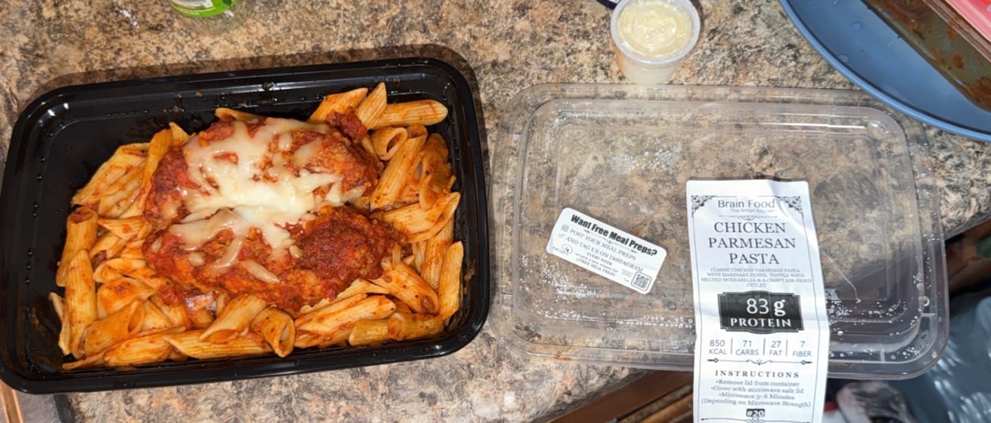 Customer photo review of Chicken Parmesan Pasta